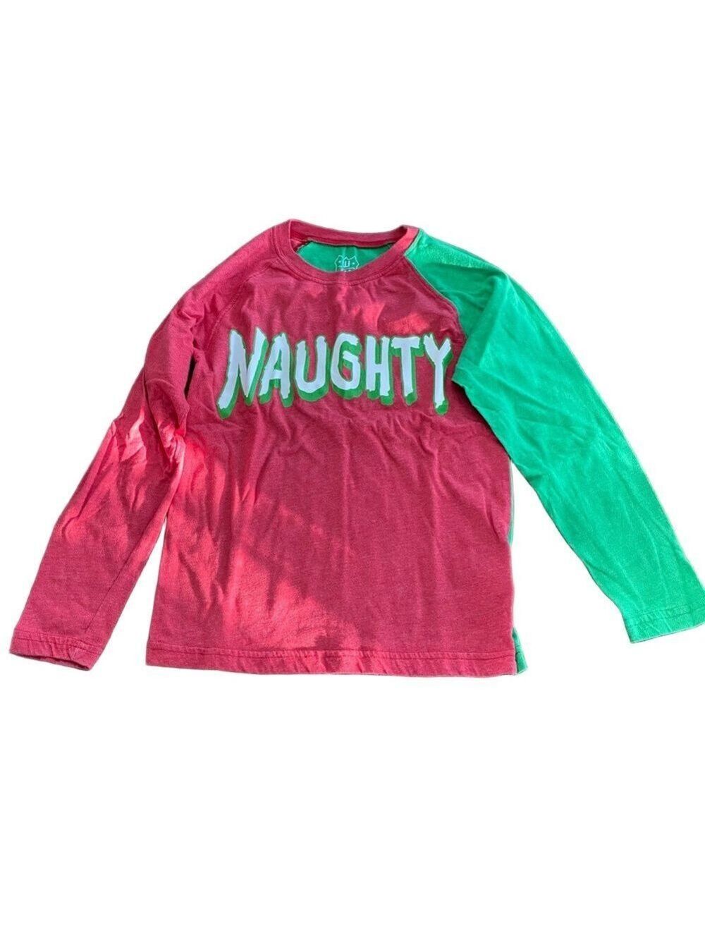 Wes and Willy Christmas Naughty Nice Shirt Size 7